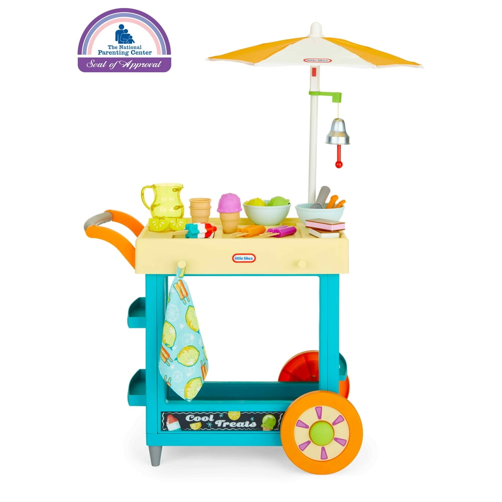 Little Tikes 2in1 Lemonade & Ice Cream Toy Cart with 25 Accessories