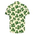 thumbnail image 3 of QUNYINEY St Patricks Day Tshirts Shirts for Men Green Collared Casual Short Sleeve Tops Drop Shoulder Loose Button Down Men's Shirts, 3 of 4