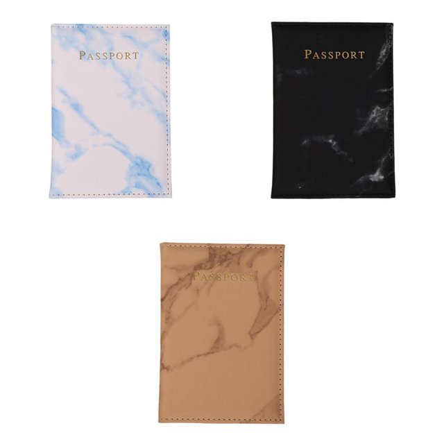 3x s Titular Cartera de viaje Monedero Monedero Bolsas Organizador de diseño de mármol Macarena Cubierta de pasaportes
