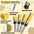 thumbnail image 2 of Destyer 4pack/lot Haute Précision Charnière Mortifiant Routeur Bit Professionnel Finition Modèle Routeur Bit Flush Garniture, 2 of 6