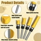 thumbnail image 4 of Kenally 4 pack/lote brocas rebajadoras y rebajadoras al ras superficies de madera lisas y sin costuras broca enrutadora de embutir fácil Herramientas manuales y eléctricas, 4 of 6