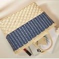 thumbnail image 3 of Kukuzhu Women Tote Bag Straw Woven Basket Handbag Trendy Summer Ladies Girls Picnic Beach Travel Shoulder Bag, 3 of 5