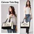 thumbnail image 4 of shenee Bolsa de lona con inicial, bolsa de yute de playa personalizada, regalo para mujeres, vacaciones, amigos, regalo de cumpleaños, boda, Año Nuevo, 4 of 5