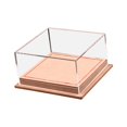 thumbnail image 2 of Caja de exhibición para autos de juguete a escala 1:64, base de cuero sintético resistente de 5 x 4,8 x 2,6 pulgadas, organizador de modelos de vehículos con cubierta de acrílico Rosa claro, 2 of 8