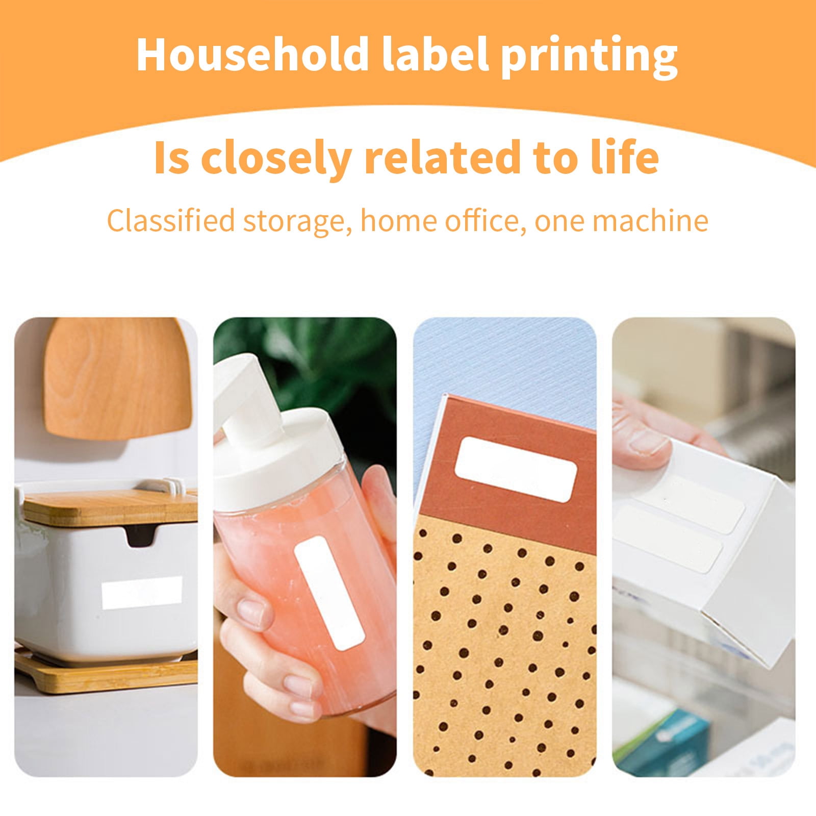 Momihoom Label Maker Machine with Tape, Portable Bluetooth Mini Label Printer for Organizing Storage, Rechargeable Thermal Label Maker Small Sticker Maker with Multiple Templates