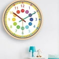 thumbnail image 4 of Horloge Murale Colorée pour Enfants Classes Chambre à Piles Dire l'Heure - Aiguilles Colorées, 4 of 6