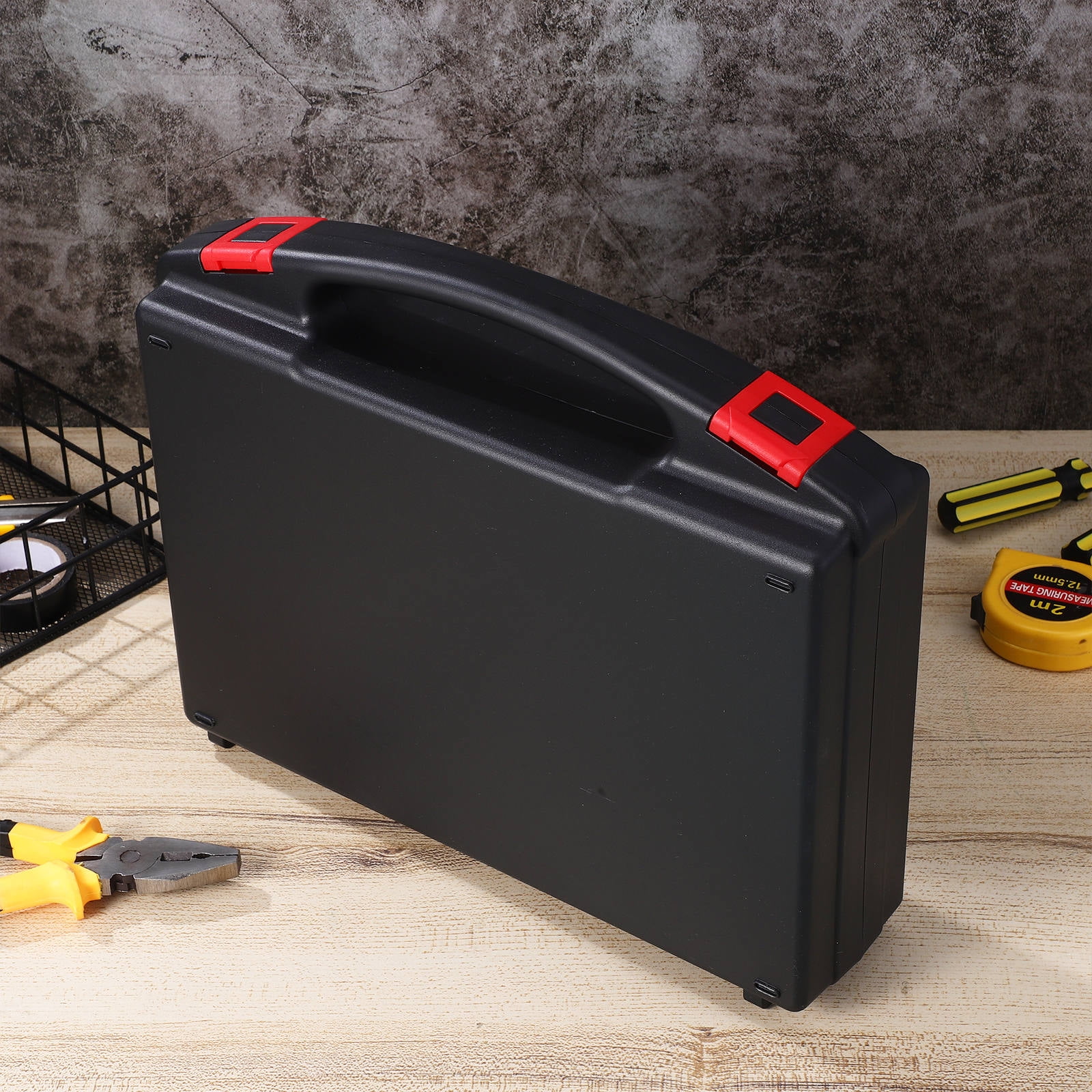 WHAMVOX Durable Plastic Toolbox with Sturdy Handle and Secure Buckle, Multi-Color Portable Storage Organizer for Tools