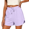 thumbnail image 6 of EazyTech Sweat Shorts Women High Elastic Waist Drawstring Athletic Lounge Short Summer Soft Running Joggers with Pockets, 6 of 8