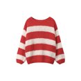 thumbnail image 1 of Gupgi Women Striped Sweaters Long Sleeve Loose Knit Pullover Preppy Jumper Tops for Fall Winter, 1 of 6