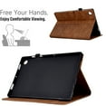 thumbnail image 4 of Dteck Folio Case for Samsung Galaxy Tab A8 10.2 Inch SM-X200/X205/X207, Auto Wake Sleep Smart Case PU Leather Slim Flip Stand Cover with Card Slots Multi-Angle Viewing, Brown, 4 of 5