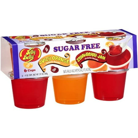 Jelly Belly Sugar-Free Juicy Orange and Strawberry Jam, 4 Oz., 6 Count