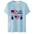 thumbnail image 1 of SOMOWI T-Shirts pour Hommes Été Manches Courtes Coupe Ample Col Rond Usage Quotidien Bleu Clair T-Shirts Classiques Automne, 1 of 3