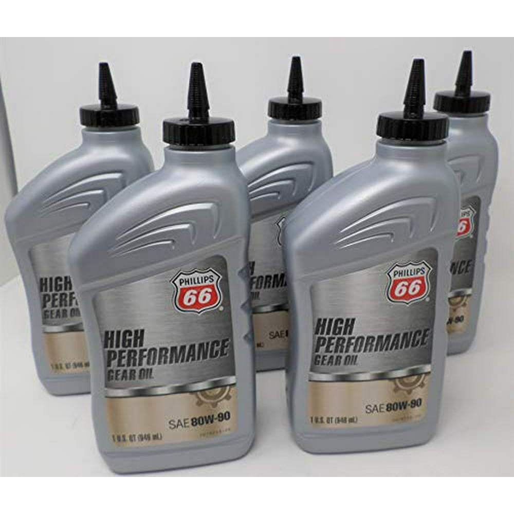 Phillips 66 80W90 HP Gear Oil Quart 1074103 (Pack of 5)