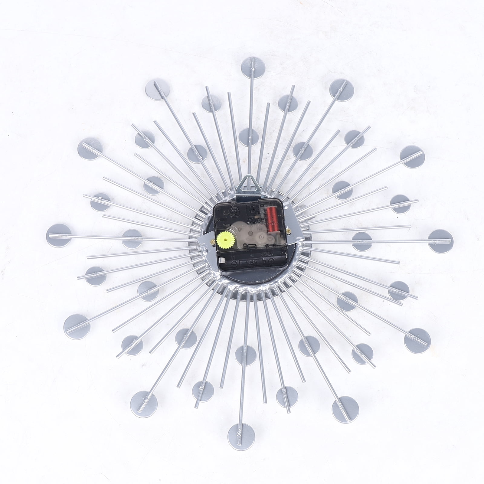Miumaeov 13" Metal Wall Clock With Decorative Glass Crystal For Living Room Decor