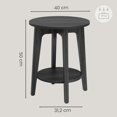 thumbnail image 3 of Table d'Appoint Ronde Style Ferme Petite Table d'Appoint Table de Coin Salon Table à Boissons Noire, 3 of 9