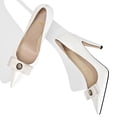 thumbnail image 5 of RONILURN Women's High Heels Pumps Closed Toe Bow Heels Pointed Toe Stiletto Dress Shoes for Women Party Work Wedding Shoes for Bride, 5 of 5
