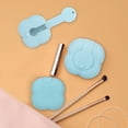 thumbnail image 4 of Powder Puff Holder - Cotton Pad Silicone Case, Cosmetic Puff Stand | Makeup Puff Dispenser with Buckle Small Storage Box, 4 of 5