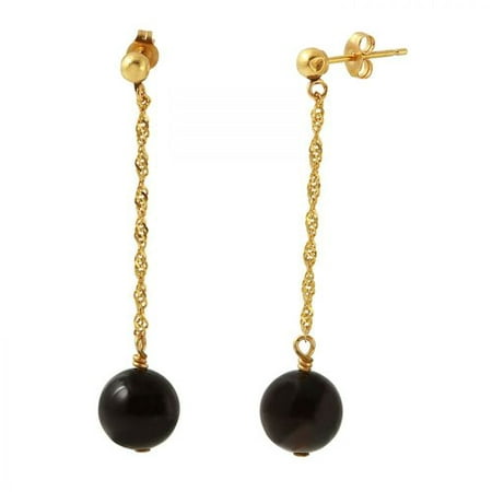 Foreli 14K Yellow Gold Earrings With Crystal