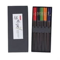 thumbnail image 2 of Chopstick Set, 9.1in Long Wood Chopsticks Reusable Printing  For Sushi Ramen Rice For Restaurants Home Colorful, 2 of 8