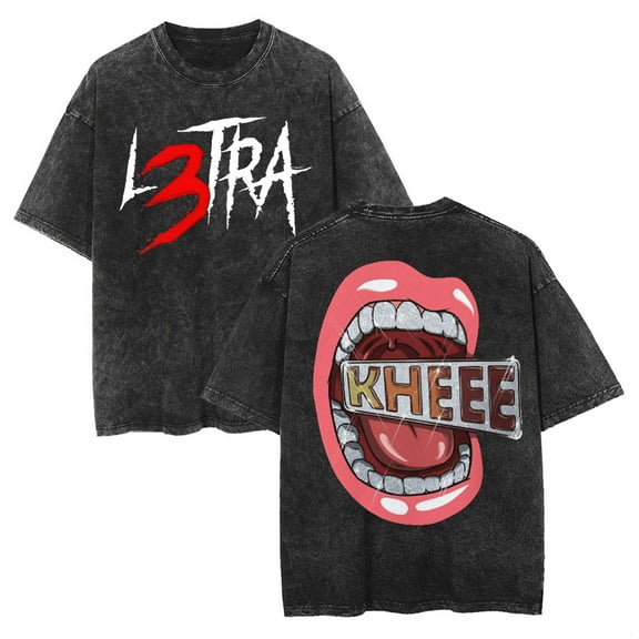 Luar La L L3TRA Kheee Washed Cotton Tee Shirt Unisex Short Sleeve Streetwear Tshirt