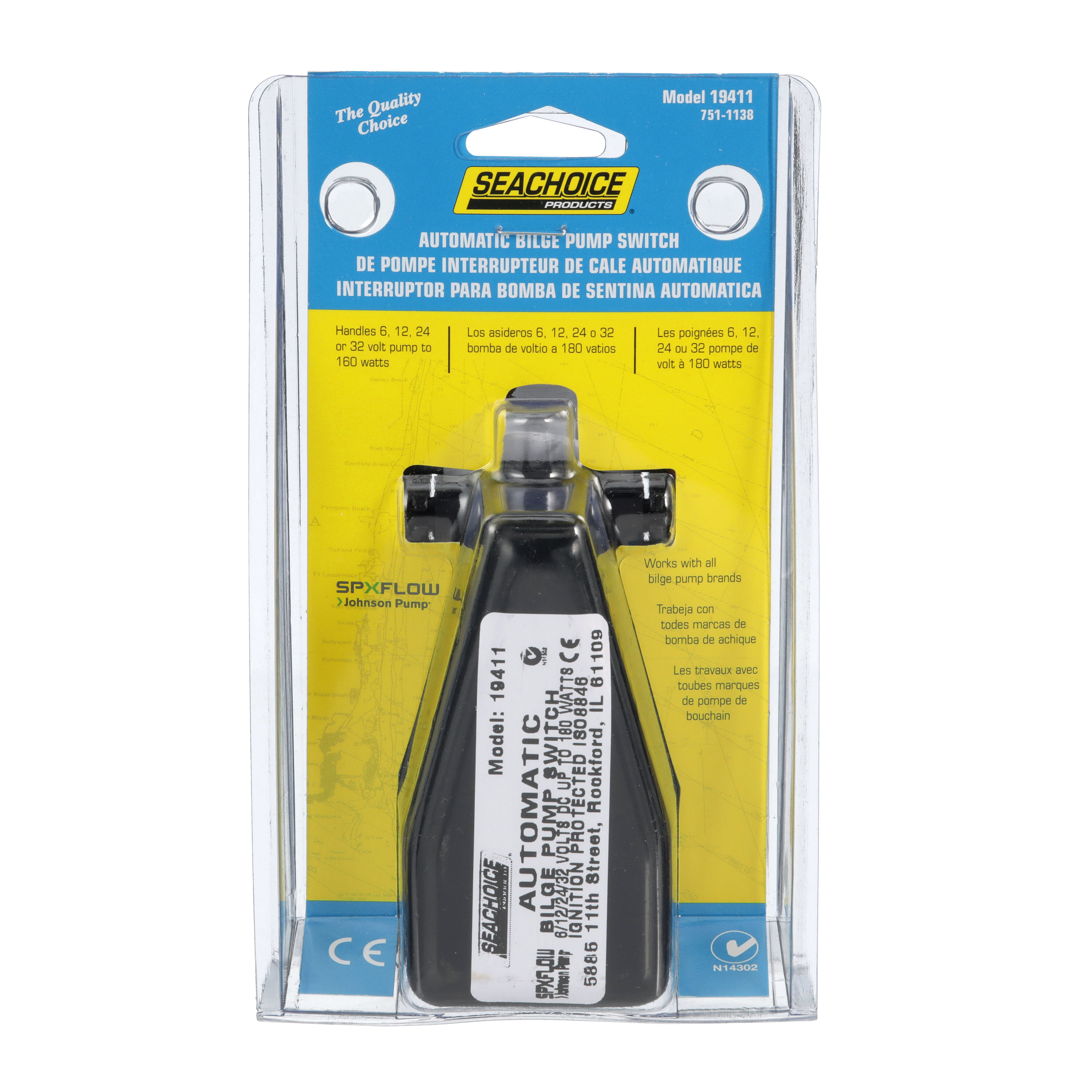 Seachoice 19411 Universal Series Automatic Marine Bilge Pump Float Switch for 6V-32V