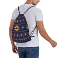 thumbnail image 6 of Native-American Pattern Drawstring Backpack Sackpack String Bag Cinch Waterproof Bags for Gym Sports Yoga Travel Beach Swimming shopping, 6 of 7