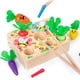 thumbnail image 4 of Juego 3 En 1 De Madera Con Forma De Cosecha De Zanahorias, Juego A Juego De Tamaño, Juguetes De Habilidad Motora Fina, Juguete De Aprendizaje Preescolar Para Bebés, Regalo Para Niños Y Niñas Noticed FN005838-00, 4 of 6