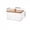 M, variant on Laundry Powder Storage Box with Bamboo Lid, Cotton Swab Holder for Living Room Coffee Table Organization, Desktop Decorative Box