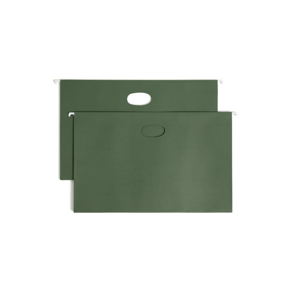 Smead Hanging File Pockets, 3-1/2 Inch Expansion, Legal Size, Standard Green, 10 Per Box (64320)