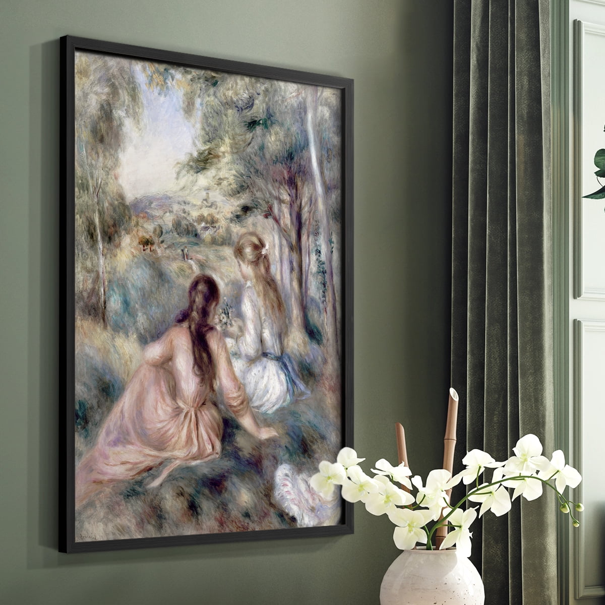 In The Meadow in Black Solid Wood 8 x 10 Framed Print