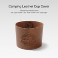 thumbnail image 5 of Cubierta de cuero Taza PU Taza Antideslizante Agua portátil para Senderismo Camping Café, 5 of 5