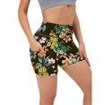 thumbnail image 4 of Women’s High Waisted Floral Yoga Shorts, Workout Biker Shorts for Fitness, 4 of 5