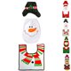 thumbnail image 4 of Papá Noel Cubierta de asiento de inodoro Alfombra Juego de cubierta de tanque Elf Muñeco de nieve Elk Decoraciones navideñas Hogar Baño Noticed JR0857-01, 4 of 7