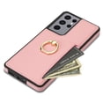 thumbnail image 5 of Nalacover for Samsung S21 Ultra Wallet with Card Holder Slot, 360°Rotation Ring Holder Kickstand Cover for Men Women Protective Premium PU Leather Shockproof Cover for Samsung Galaxy S21 Ultra, Pink, 5 of 6