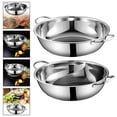 thumbnail image 4 of Stainless Steel Hot Pot for Induction Cooker Shabu Shabu Pot Kitchen Cookware for Thanksgiving Celebrations Kitchen Barbecue, 4 of 6
