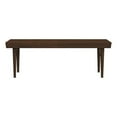 thumbnail image 1 of Felicity Mid-Century Modern Rectangular Solid Wood Bench in Brown, 1 of 6