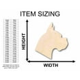thumbnail image 2 of Unfinished Wood Dog Boxer Head Silhouette - Craft- up to 46" DIY 6" / 1/2", 2 of 3