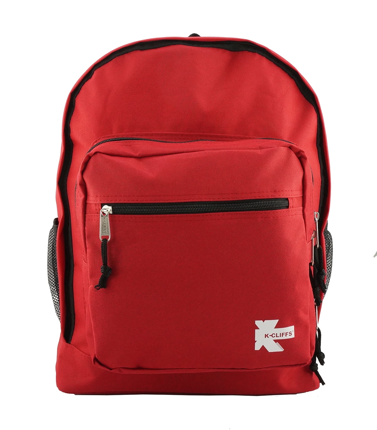 K-Cliffs Unisex  Case of 24 Pieces Classic Large 17.5" School Backpacks Red, Teen-Adult
