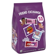 Hershey Assorted Flavored Snack Size Valentine's Day Candy, Bag 26.1 oz, 53 Pieces