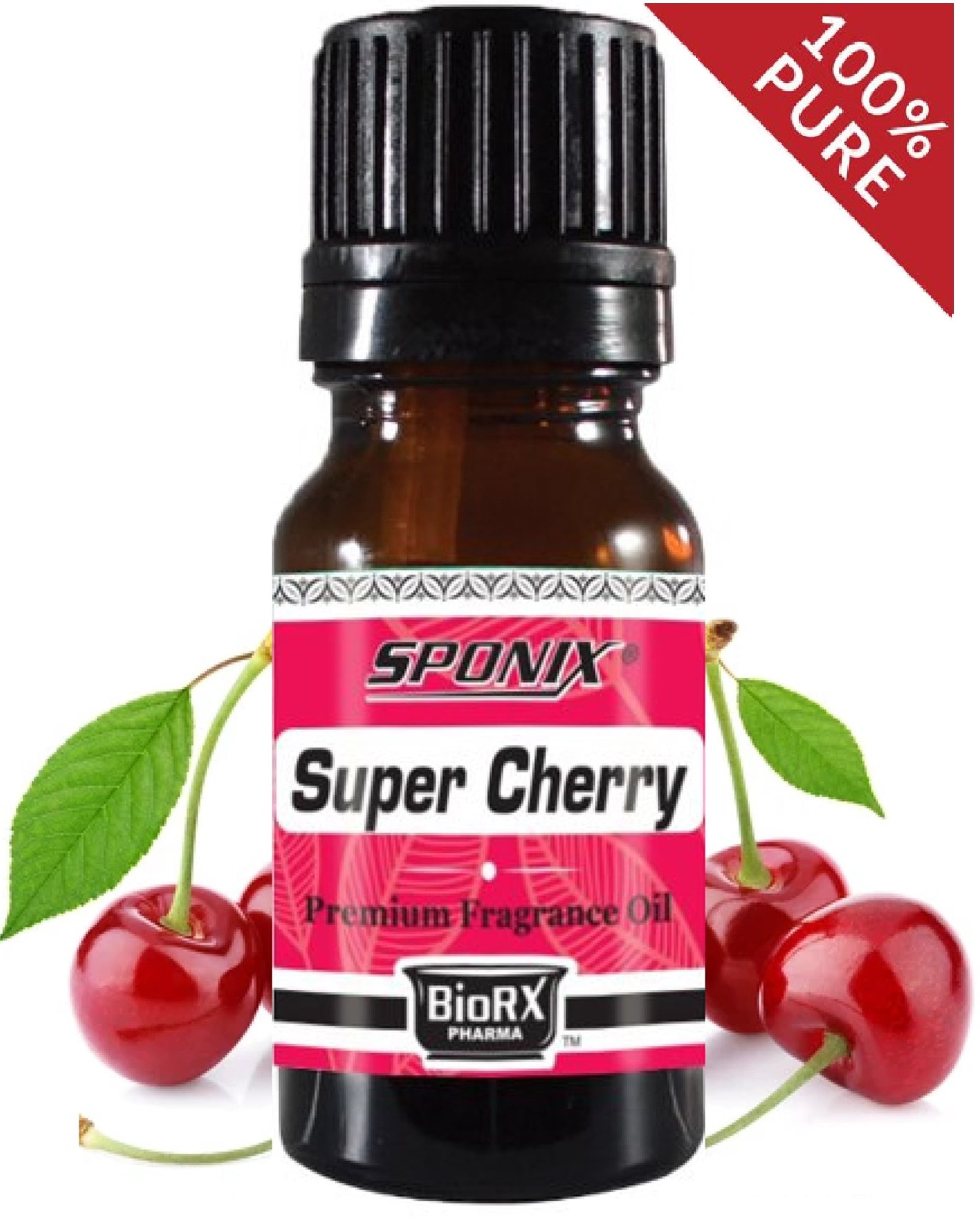 Super Cherry Fragrance Oil Aromatic Premium Grade Scented Perfume Oil Perfume 10 mL / .33 Oz by Sponix Made in USA