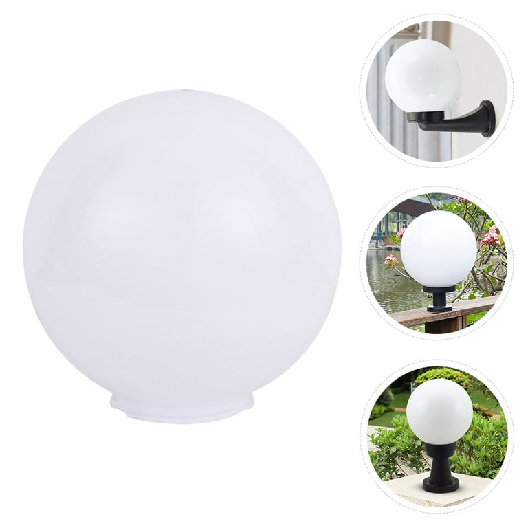 White Plastic Globe Light Cover