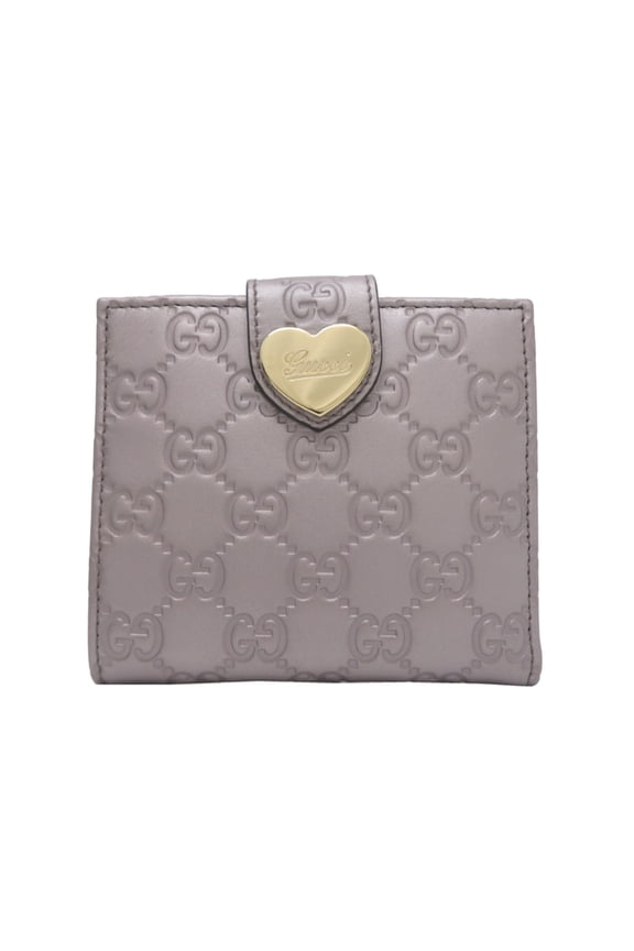 Pre-Owned Gucci GG Pattern Tri-fold Wallet Women's Bi-fold 203549 Leather Metallic... (Good)