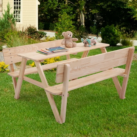 Jaxpety Kids Picnic Table Set Outdoor Garden Yard Portable ... Jaxpety Kids Picnic Table Set Outdoor Garden Yard Portable ...
