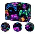 thumbnail image 2 of Game ControllerCosmetic Storage Bag with Zipper, Printed Design | Makeup Organizer, Travel Organizer, Small Makeup Organizer, Small Travel Pouch for Ladies and Girls, 2 of 6