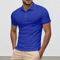 thumbnail image 2 of Afdoent Men's Polo Shirt Male Summer Fashion Silk V Neck Shirt Short Sleeve Male Casual Polo Shirts Classic Comfortable, 2 of 9