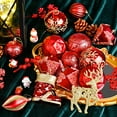 thumbnail image 5 of Lyacmy 46 Pcs Christmas Ball Ornaments Set, 3.15inches Red Gold Shatterproof Ball Hanging with Pre-Tied Strings for Christmas Tree Decorations, 5 of 9