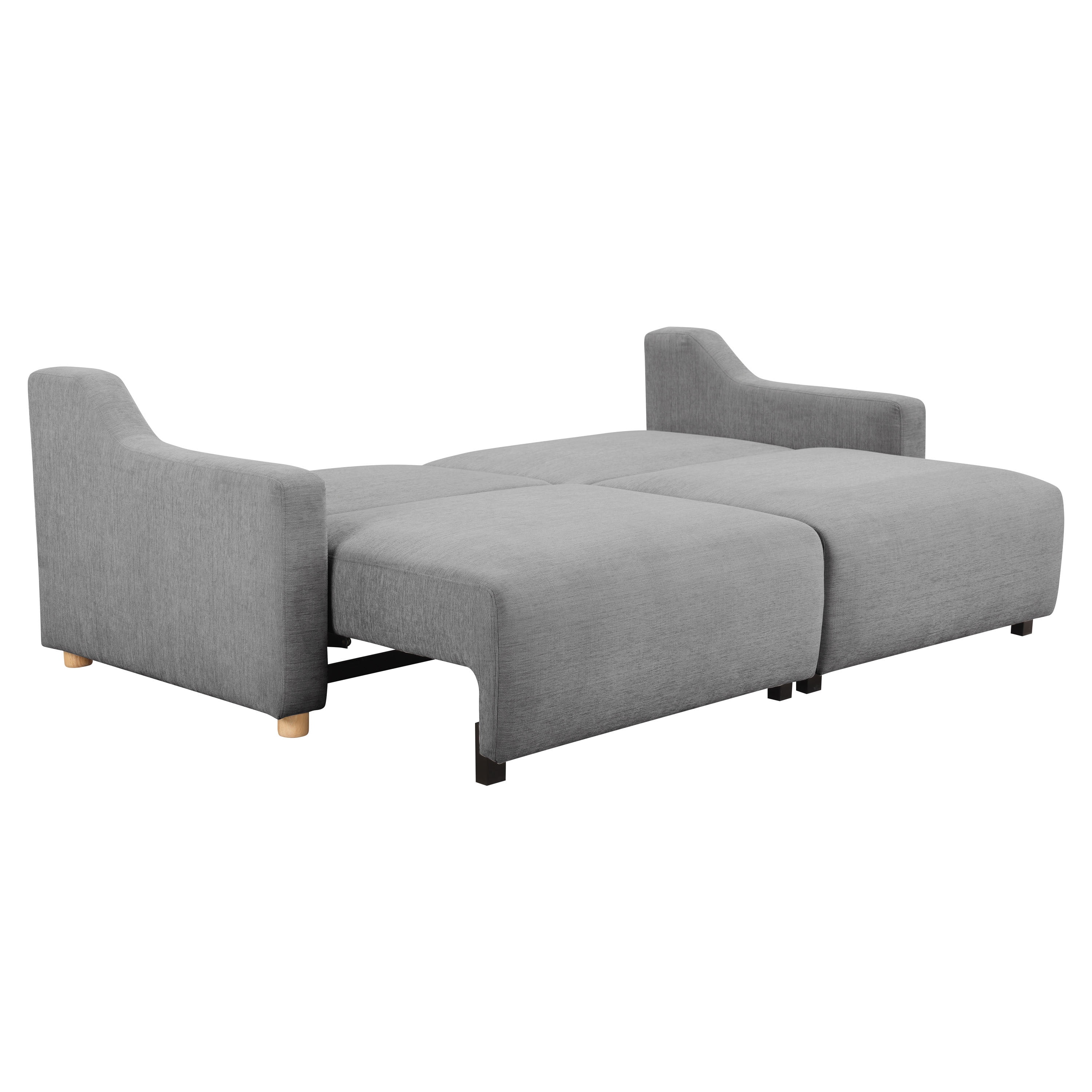 Serta Giles Modern Style Convertible Sofa, Gray Fabric