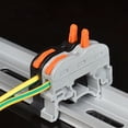 thumbnail image 3 of MasteelfCA 10pcs PCT-211 Din Rail Universal Compact Wiring Terminal Block Mini Push-in Conductor Connector Wire Connectors (Grey), 3 of 7