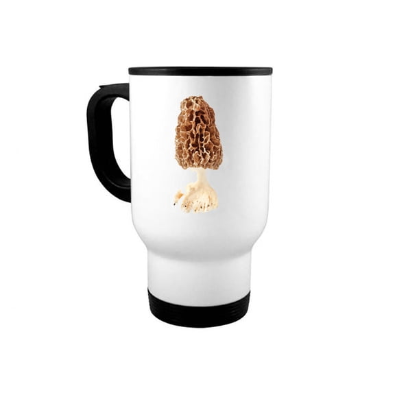 Morel Mushroom, Mushroom Mug, Mushroom Hunter, Morel Mushroom Mug, Morels, Gift For Him, Mushroom Gift, 14oz Travel Mug, Hunting Mug, White