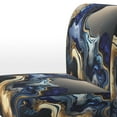 thumbnail image 4 of Designart "Abstraction Géode Marbrée Bleue I" Fauteuil d'Appoint en Marbre Bleu - Fauteuil Moderne pour Chambre, 4 of 7